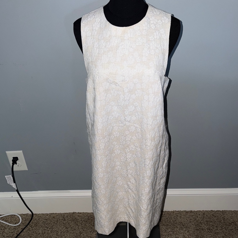 Halogen Cream Floral Midi Dress